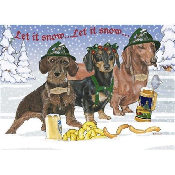Pipsqueak Productions Pipsqueak Productions C526 Holiday Boxed Cards- Dachshunds C526